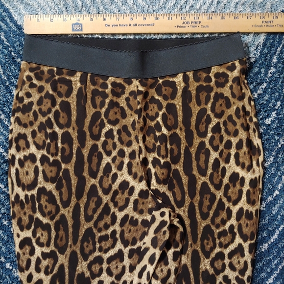 Dolce Gabbana Leopard-print charmeuse leggings Sz 48 US 16 $1195 - Picture 4 of 7